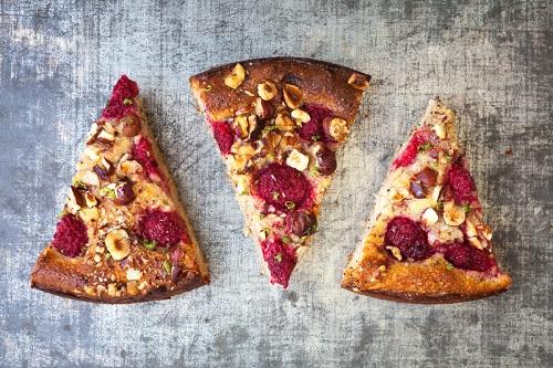 Raspberry and lime yoghurt cake